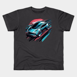 EV on Desert Highway Kids T-Shirt